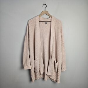 Aerie Oversized Dusty Pink Rose Cardigan Sweater Large